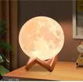 Unique Minimalist 3D sphere Moon Table Lamp | Waterproof Design with Wooden Base