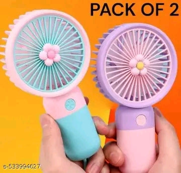 Portable High-Speed Mini Rechargeable Fans (Pack of 2)