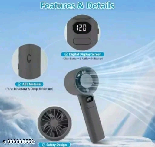 Fashionate Portable Mini Fan | Compact Rechargeable Personal Cooler