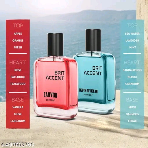 BRIT ACCENT Luxury Perfume Duo (Depth of Ocean + Canyon) - 100ml