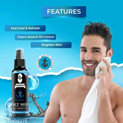 Muuchstac Ocean Face Wash for Men (Pack of 2)