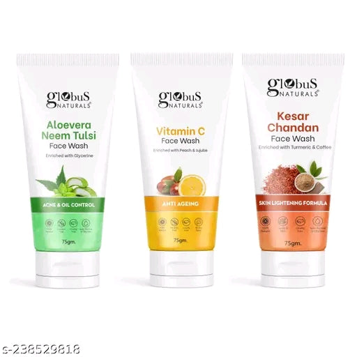 Globus Naturals Daily Revitalizing Face Wash Trio