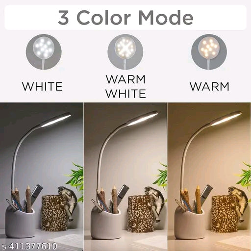 Smart 3-in-1 LED Study Lamp | Integrated Pen Holder & Flexible Gooseneck