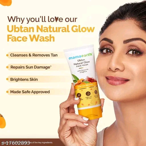 Mamaearth Ubtan Face Wash with Turmeric & Saffron (100g)