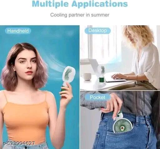 Portable High-Speed Mini Rechargeable Fans (Pack of 2)