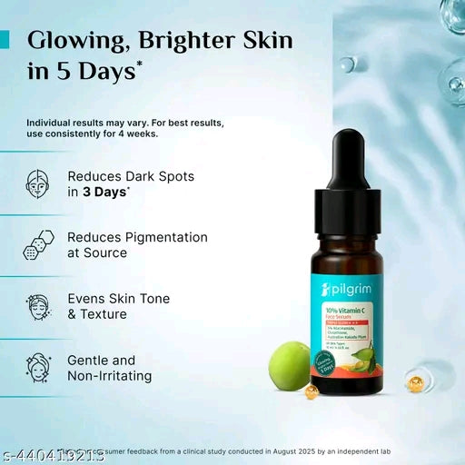 Pilgrim 10% Vitamin C Face Serum with Triple Glow+++ (10ml)